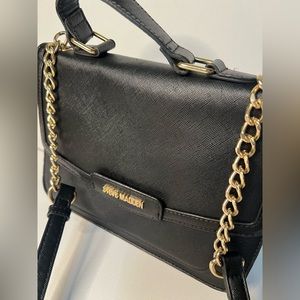 Steve Madden Blucvas Crossbody Black purse Preowned